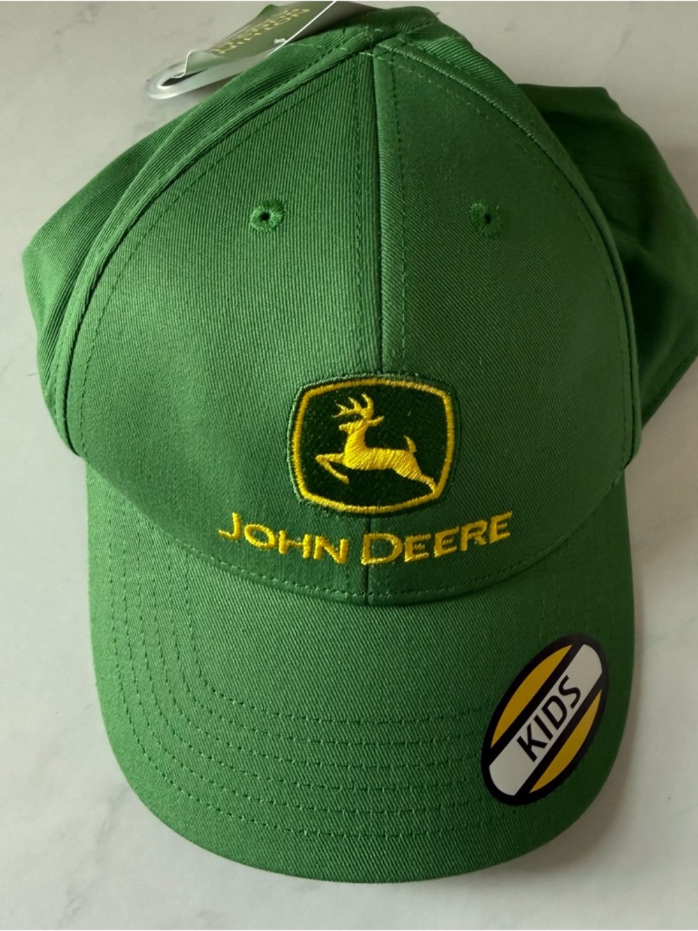 NWT! John Deere Green Kids Cap with Yellow Logo